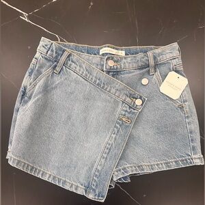 Altar'd State Light Blue Denim Skort